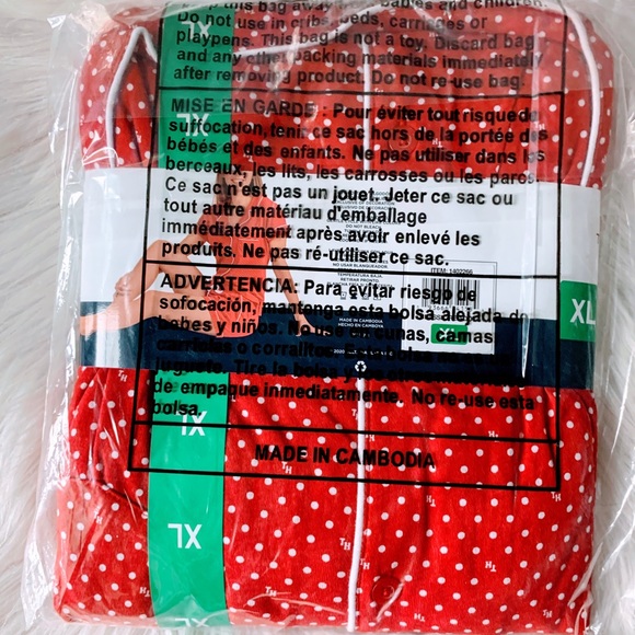 Tommy Hilfiger Red Pajama Set Short PJ Polka Dots - Picture 12 of 14